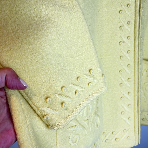 Bernardo Butter Yellow Boiled Wool Jacket M/L - Picture 5 of 16